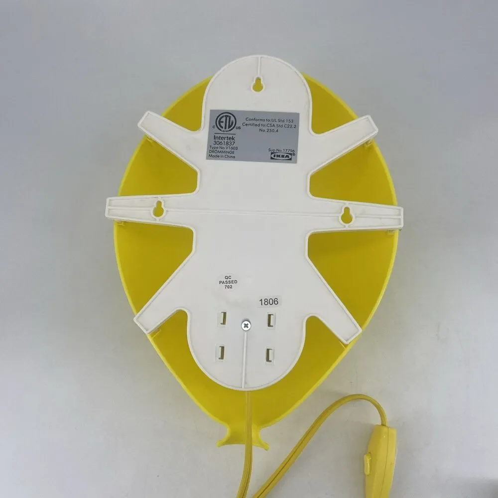 Ikea Dromminge Balloon Child Wall Lamp Light Yellow VTG Kid Room